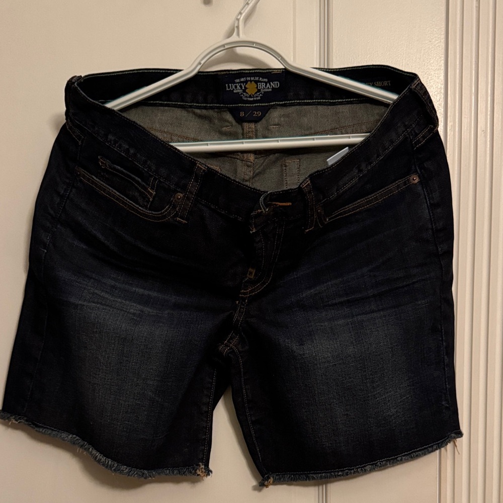 Lucky Brand Women's Dark Blue Jean Shorts